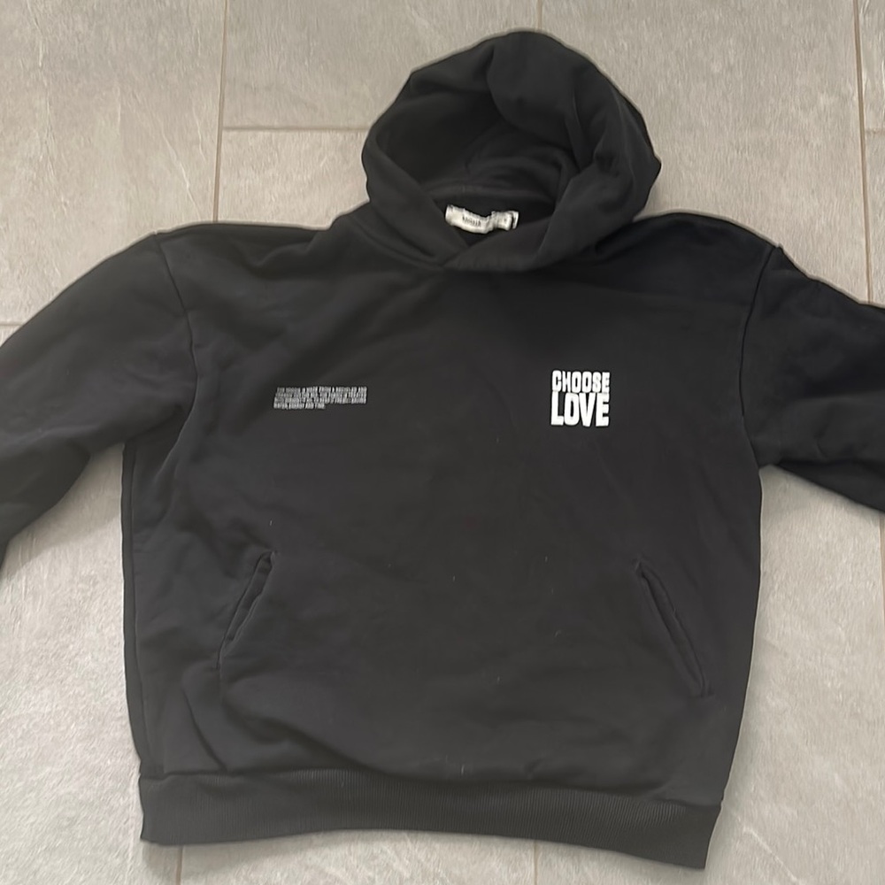Pangaia Black Hoodie - Choose Love